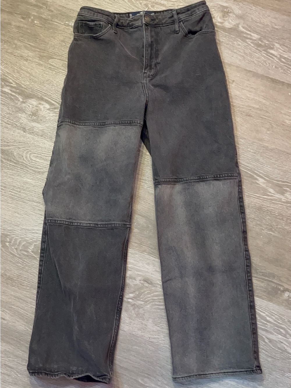 Hollister Black Washed Straight Jeans